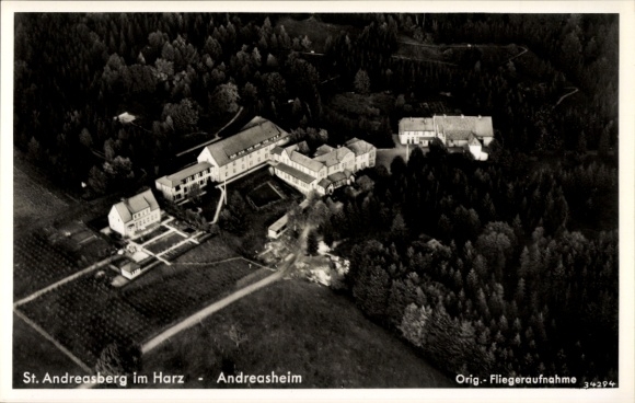KP Sankt Andreasberg Braunlage w Górnym Harzu, Andreasheim, zdjęcie lotnicze