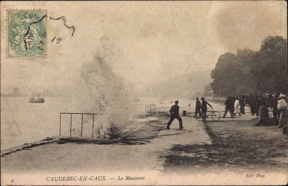 Ak Caudebec in Caux Seine Maritime, Le Mascaret