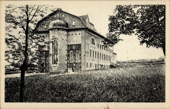 Postcard Lauterbach in Hesse, gymnasium