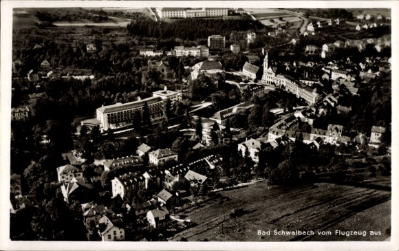 Postcard Bad Schwalbach im Taunus, aerial photograph