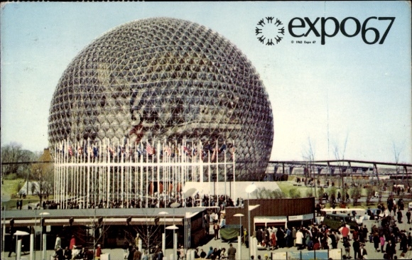 KP Montreal Québec Kanada, Expo 1967, pawilon USA, Ile Saint Hélène