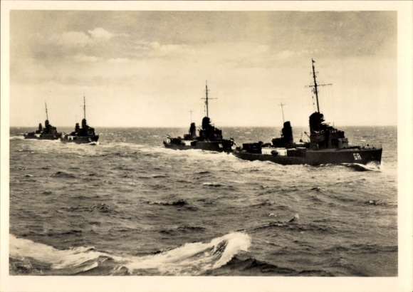 Ak Deutsche Kriegsschiffe, Torpedoboote in voller Fahrt, Kriegsmarine