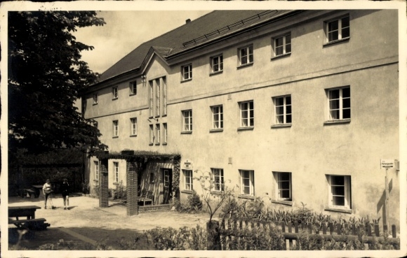 Ak Ostrau Bad Schandau in Sachsen, Paul Zacharias Jugendherberge, Fassade