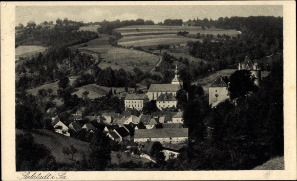 Postcard Liebstadt Erzgebirge Saxony, general view