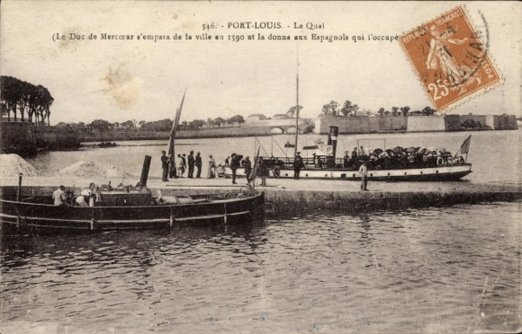 CPA Port Louis, Ile Maurice, Le Quai, Dampfer