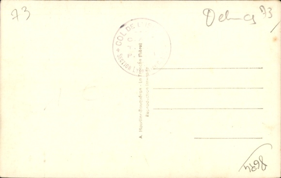 Postcard Col de l'Iseran, Charbonnel, massif, mountains, hut