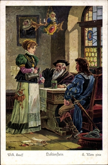 Artist PC Klein, E., Lichtenstein, novel by Wilhelm Hauff, Georg von Sturmfeder