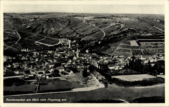 Ak Randersacker am Main Neder-Franken, luchtfoto