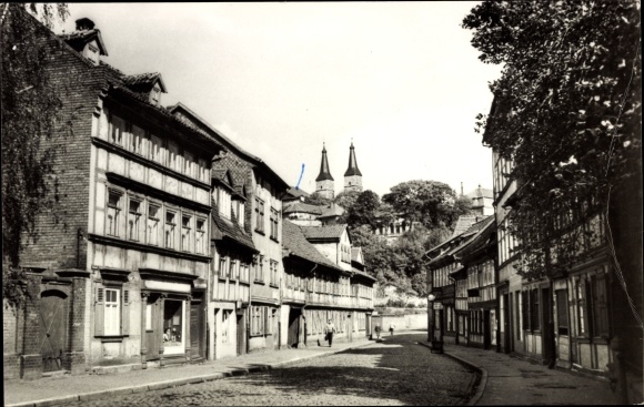 Postcard Nordhausen in Thuringia, Grimmel with a view of the cathedral