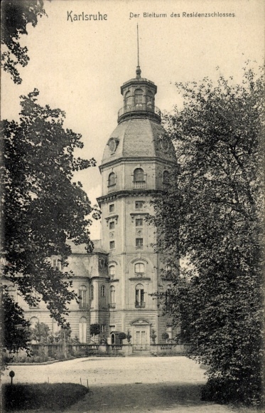 Ak Karlsruhe in Baden, Bleiturm des Residenzschlosses, Karlsruhe