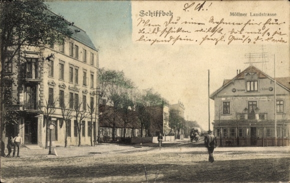 Postcard Hamburg Mitte Billstedt Schiffbek, Möllner Landstraße
