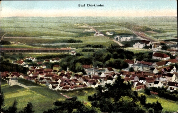 Ak Bad Dürkheim in der Pfalz, Landschaft von  Gebäudekomplexe, Häuser, Hügel