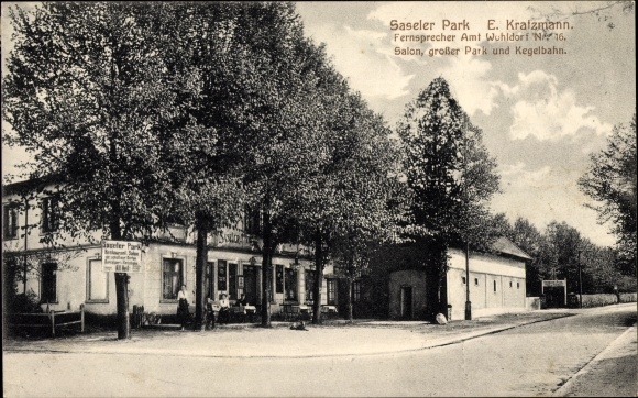 Ansichtkaart Hamburg Wandsbek Sasel, Gasthaus Saseler Park