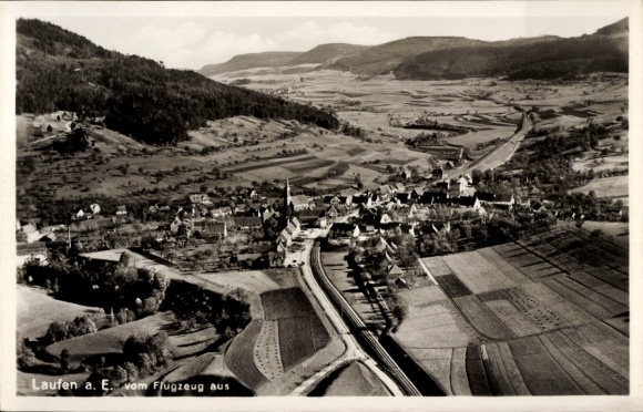 Ak Laufen an der Eyach Albstadt im Zollernalbkreis, Fliegeraufnahme