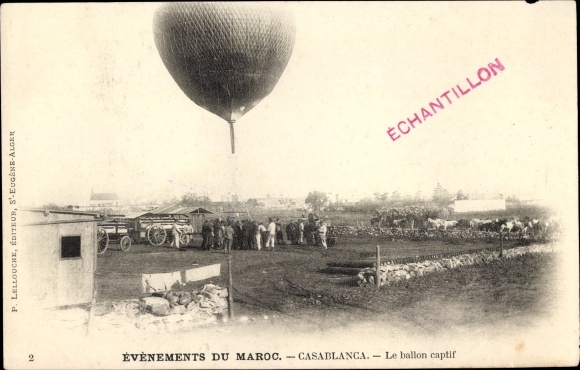 Postcard Casablanca Marokko, Events in Morocco, the captive ball