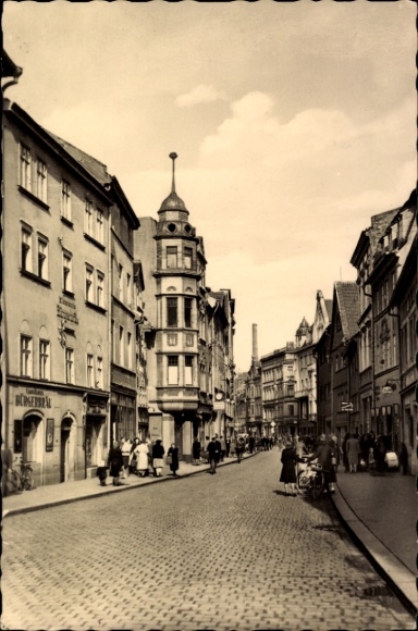 Ak Pößneck in Thüringen, Breitestraße