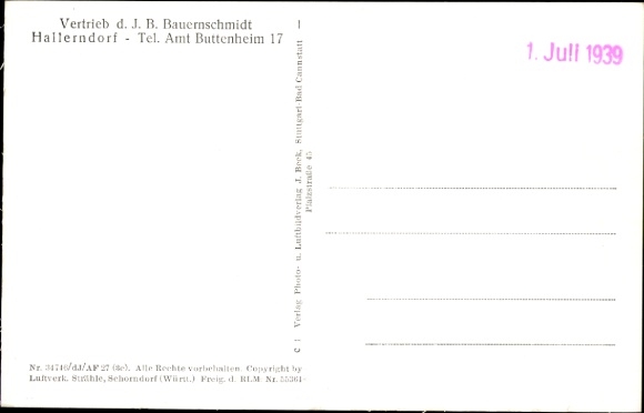 Ak Hallerndorf in Oberfranken, Fliegeraufnahme