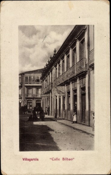 Ak Villagarcia Asturias, Calle Bilbao
