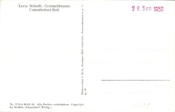 Postcard Unterdietfurt Lower Bavaria, aerial photograph