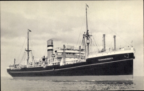 Postcard View of the Steamer Blommersdyk, HAL