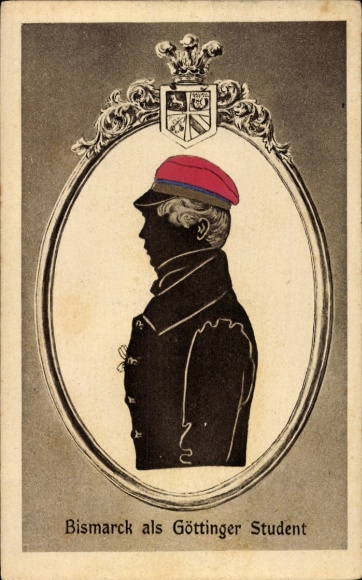 Postcard Karlsruhe in Baden, Bismarck as a Göttingen student
