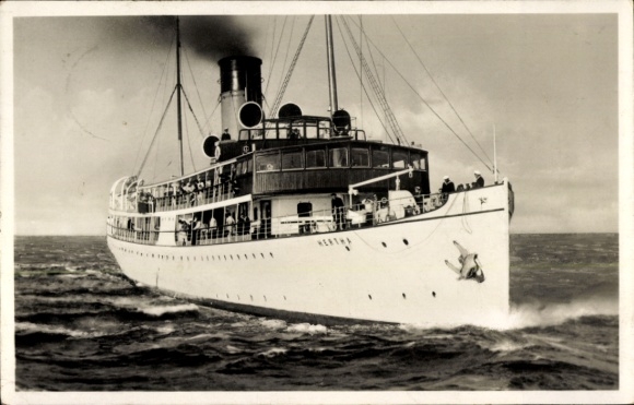 foto stoomboot SS Hertha, Braeunlich Stettin rederij