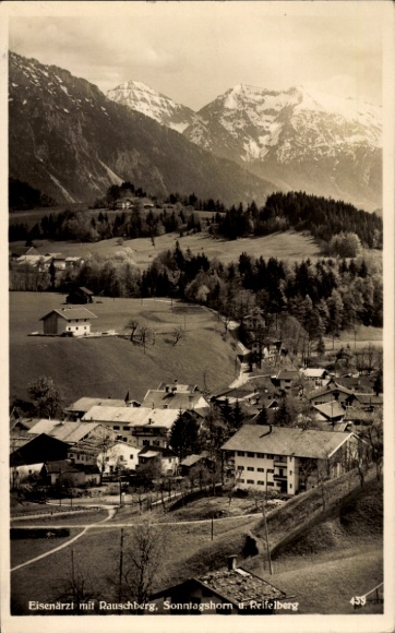 Ak Eisenärzt Siegsdorf in Opper-Beieren, berglandschap, huizen, Rauschberg, Sonntagshorn, Reifelber