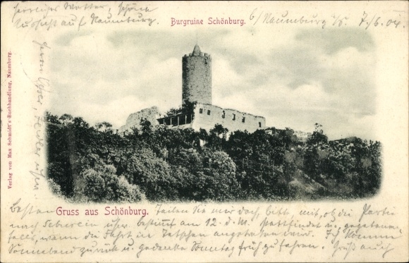 KP Schönburg an der Saale Burgenlandkreis, ruiny zamku Schönburg