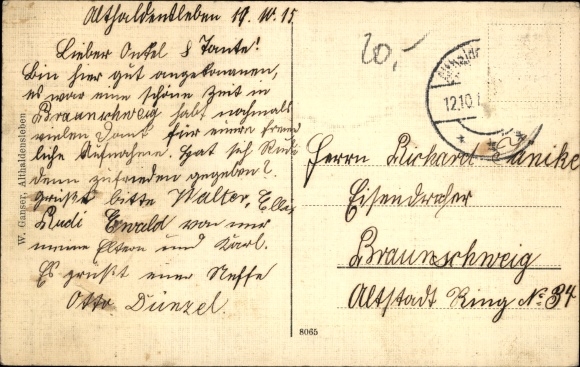 Postcard Althaldensleben Haldensleben in Saxony Anhalt, Villa Schmelzer