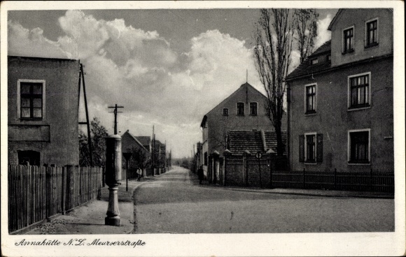 Postcard Annahütte Schipkau Niederlausitz, Meuroer Straße