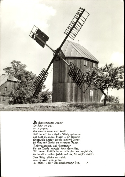 Ak Kottmarsdorf Kottmar in der Oberlausitz, Windmühle