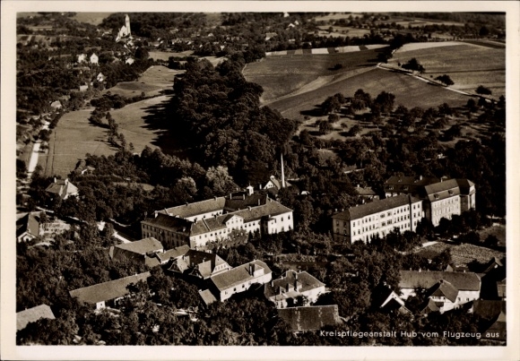 Ak Ottersweier in Baden Württemberg, Kreispflegeanstalt Hub, Luftaufnahme, Kreispflegeanstalt, um