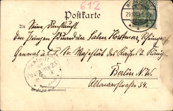 Postcard Michelstadt im Odenwald, partial view, castle mill