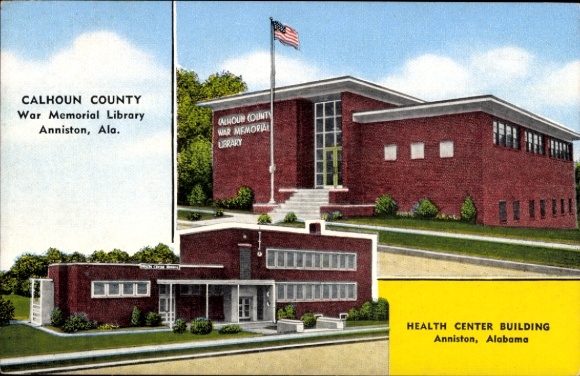 PC Anniston Alabama, Calhoun County, Oorlogsmonumentbibliotheek