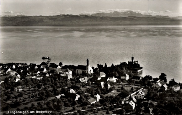 Ak Langenargen am Bodensee, Fliegeraufnahme