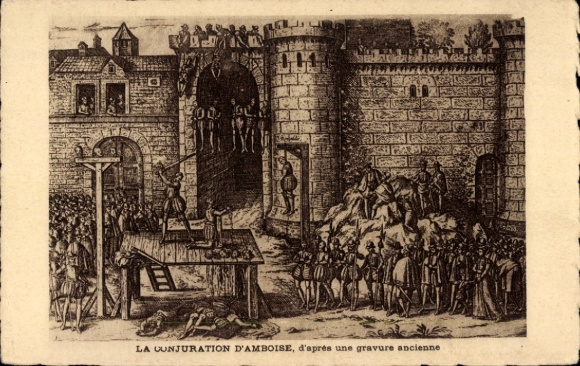 CPA La Conjuration d'Amboise, d'apres une gravure ancienne