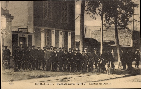 Postcard Rueil Hauts-de-Seine, Hurtu Establishments, Entry of Workers
