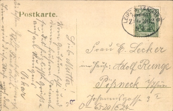 Postcard Eisenberg in Thuringia, Gasthaus Waldschlösschen, interior view