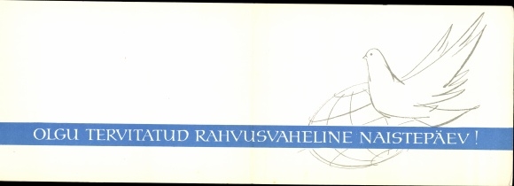 Klapp Artist Postcard Tali, E. Happy International Women&#39;s Day, Taube