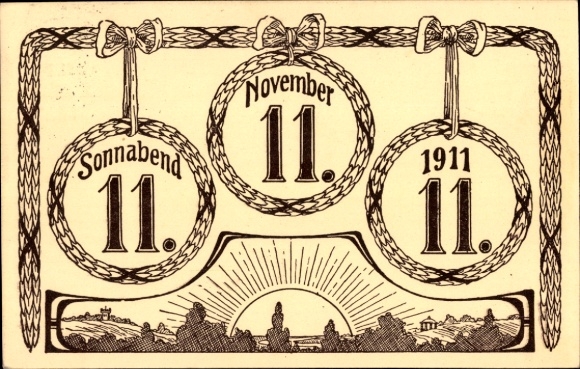 Ak Besonderes Datum, 11.11.11, Sonnabend, November