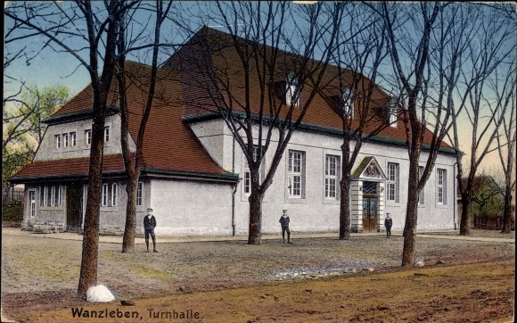 Postcard Wanzleben Börde in Saxony Anhalt, gymnasium, exterior view