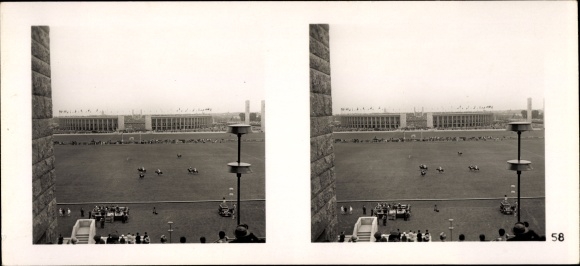 Stereo image photo &quot;The Olympic Games 1936&quot;, No. 58 Berlin Reichssportfeld