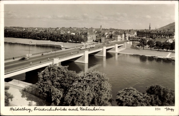 Picture of Heidelberg on the Neckar, Friedrichsbrücke, river, city view