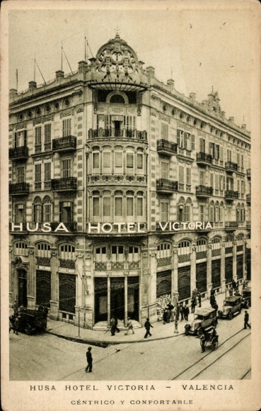Ak Valencia Stadt Spanien, Husa Hotel Victoria, Zentrale Lage, Komfortabel, Historisches Gebäude