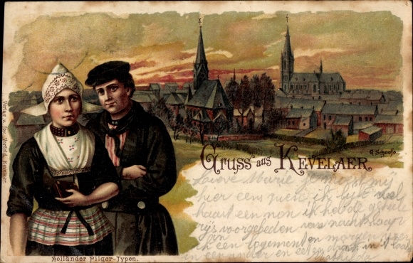 Artist Chromo-Litho Schoofs, G., Kevelaer am Niederrhein, Dutch pilgrim types