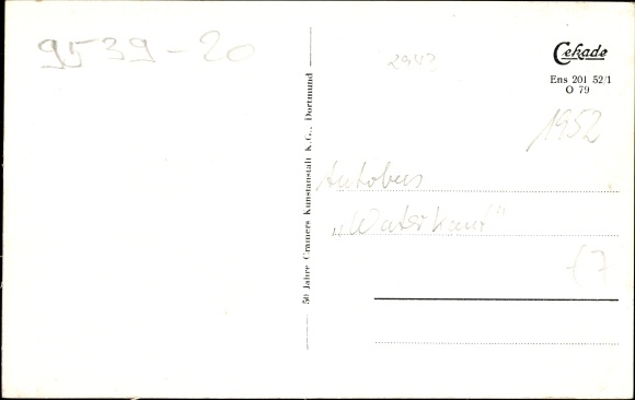 Postcard Esens Kreis Wittmund Ostfriesland, coach at the market, church