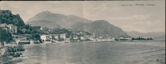 Klapp Ak Menaggio Lago di Como Lombardia, Gesamtansicht