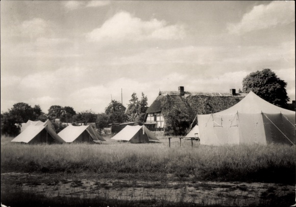 Postcard Fuhlendorf in Western Pomerania, campsite