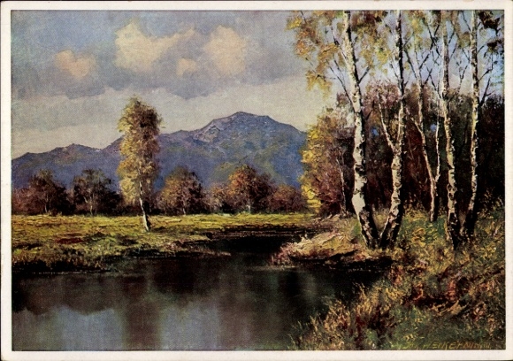 Künstler Ak Hecker, J., Landschaft
