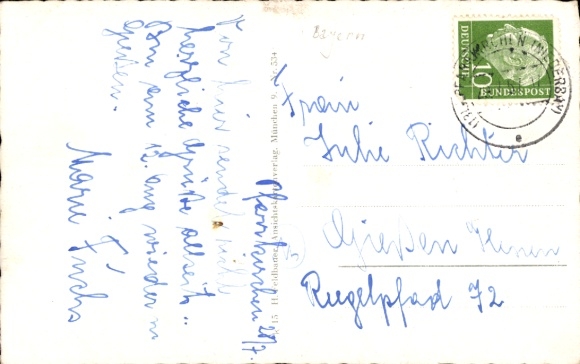 Postcard Pfarrkirchen in Lower Bavaria, Friedensplatz